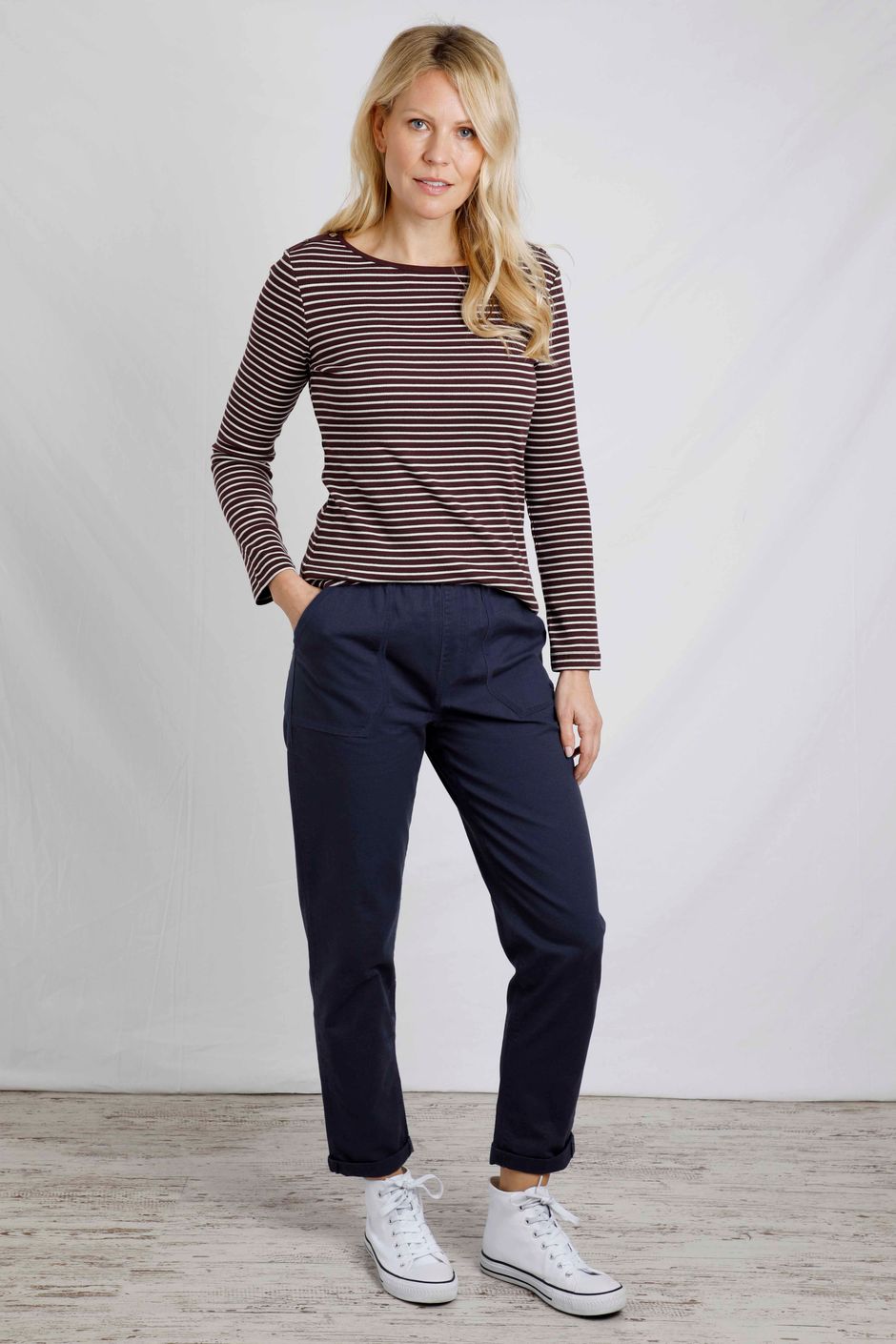 Malorri Organic Cotton Trousers Navy
