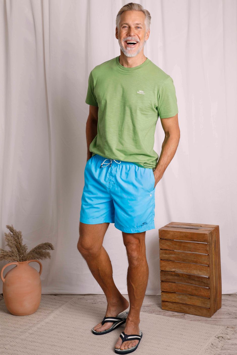Banning Recycled Polyester Swim Shorts Vivid Blue