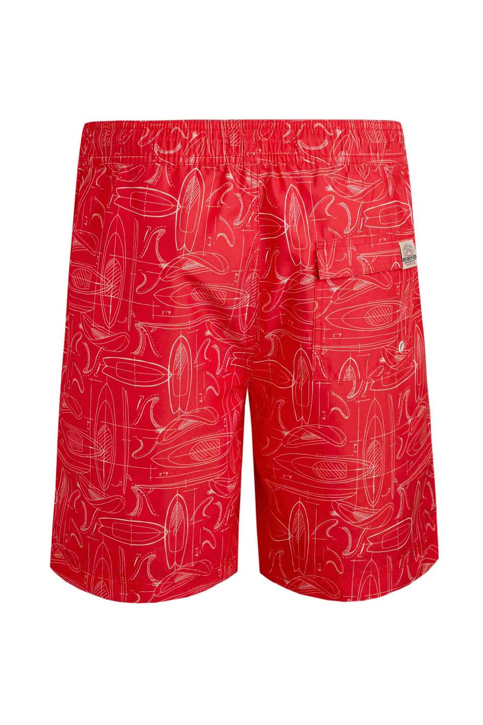 Belukha Printed Swim Shorts Radical Red Weird Fish