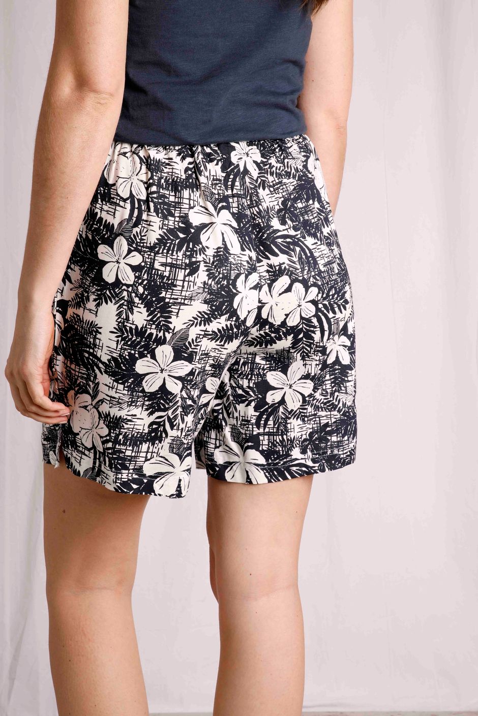 Sundance Eco Viscose Printed Shorts Dark Denim Weird Fish