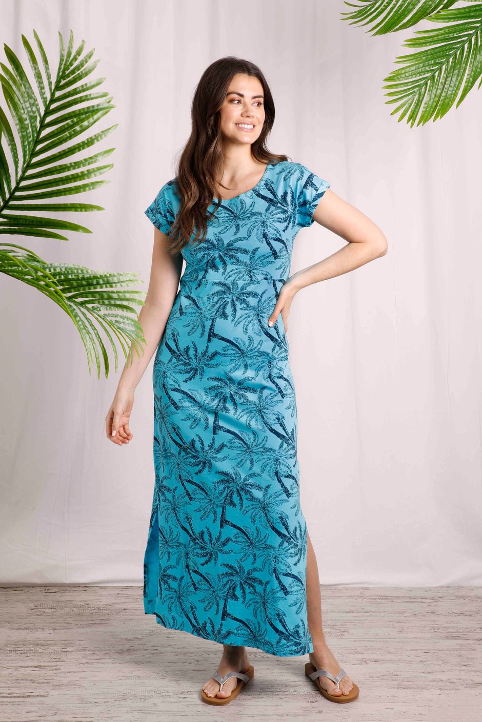 Mirren Organic Cotton Maxi Dress Vivid Blue