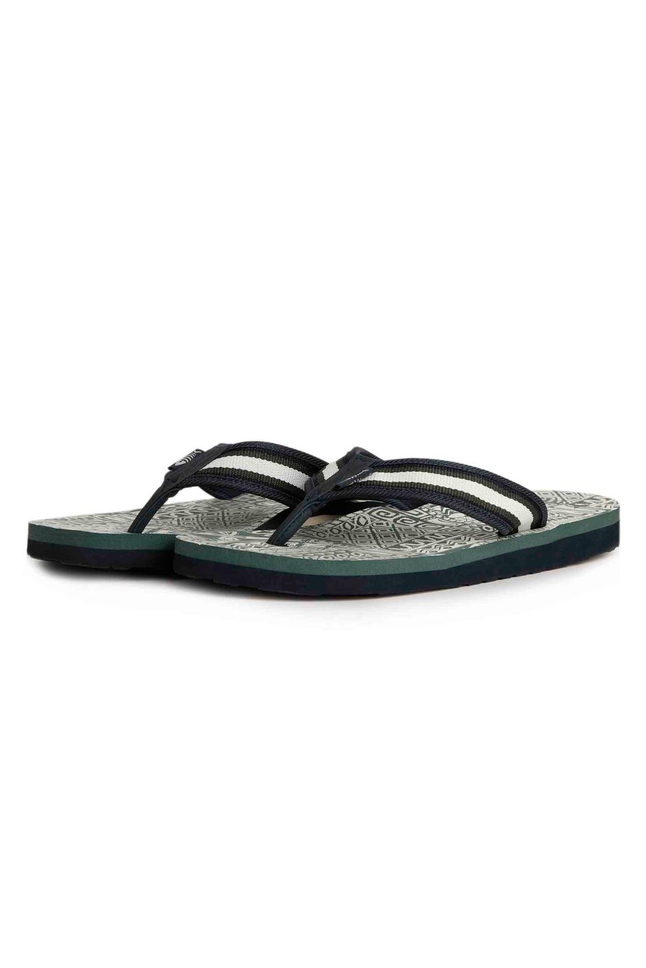 Derwent Printed Flip Flops Dusky Green | Weird Fish