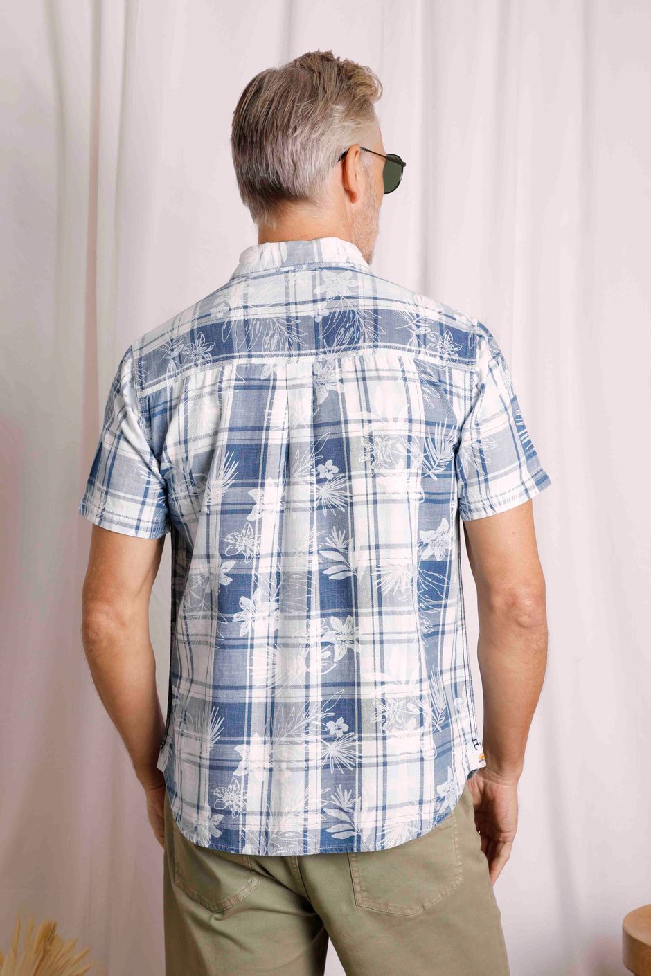 Vintage Short Sleeve Checked Shirt - M