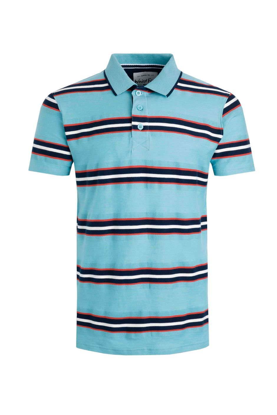 CRINKLE COTTON STRIPE POLO