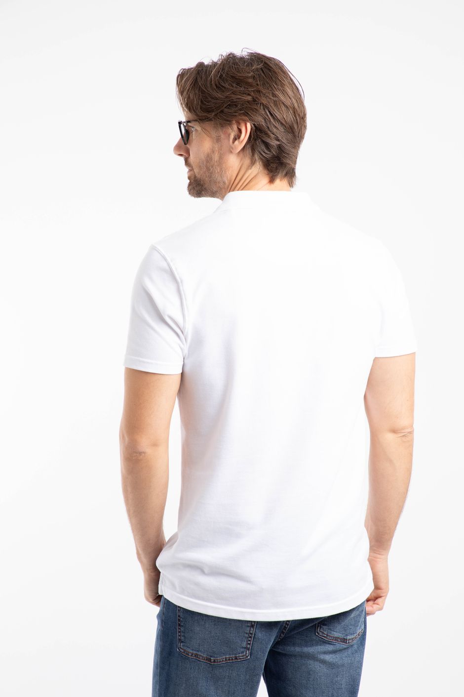 Cotton Pique Polo - White