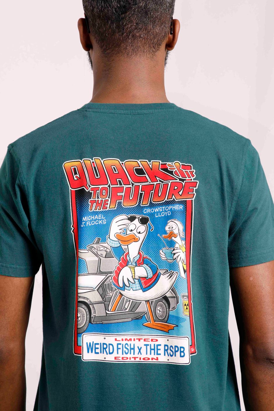 Quack to the Future RSPB Artist T-Shirt Forest Green