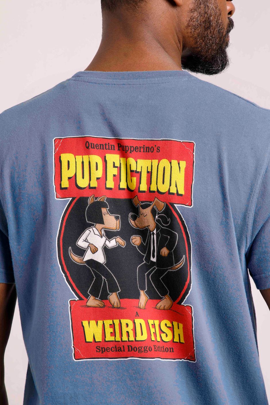 Pup Fiction Heritage Wash Artist T-Shirt Mid Blue