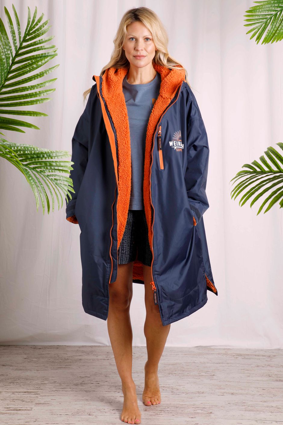 Atlantic Unisex Waterproof Changing Robe Navy | Weird Fish