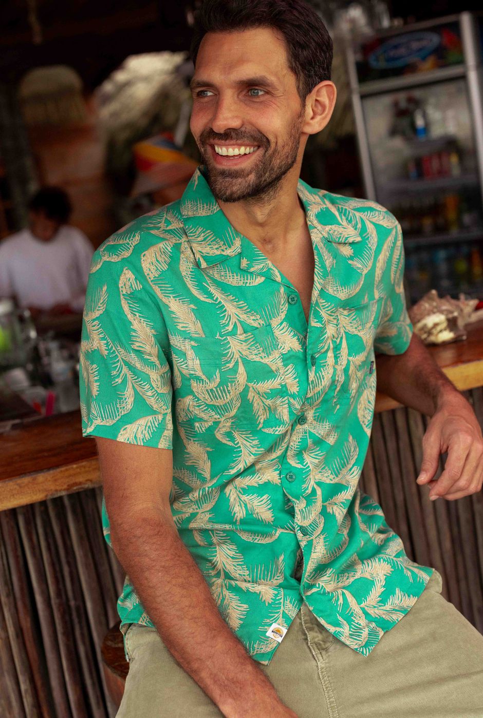 Holborn Eco Viscose Hawaiian Shirt Dark Jade