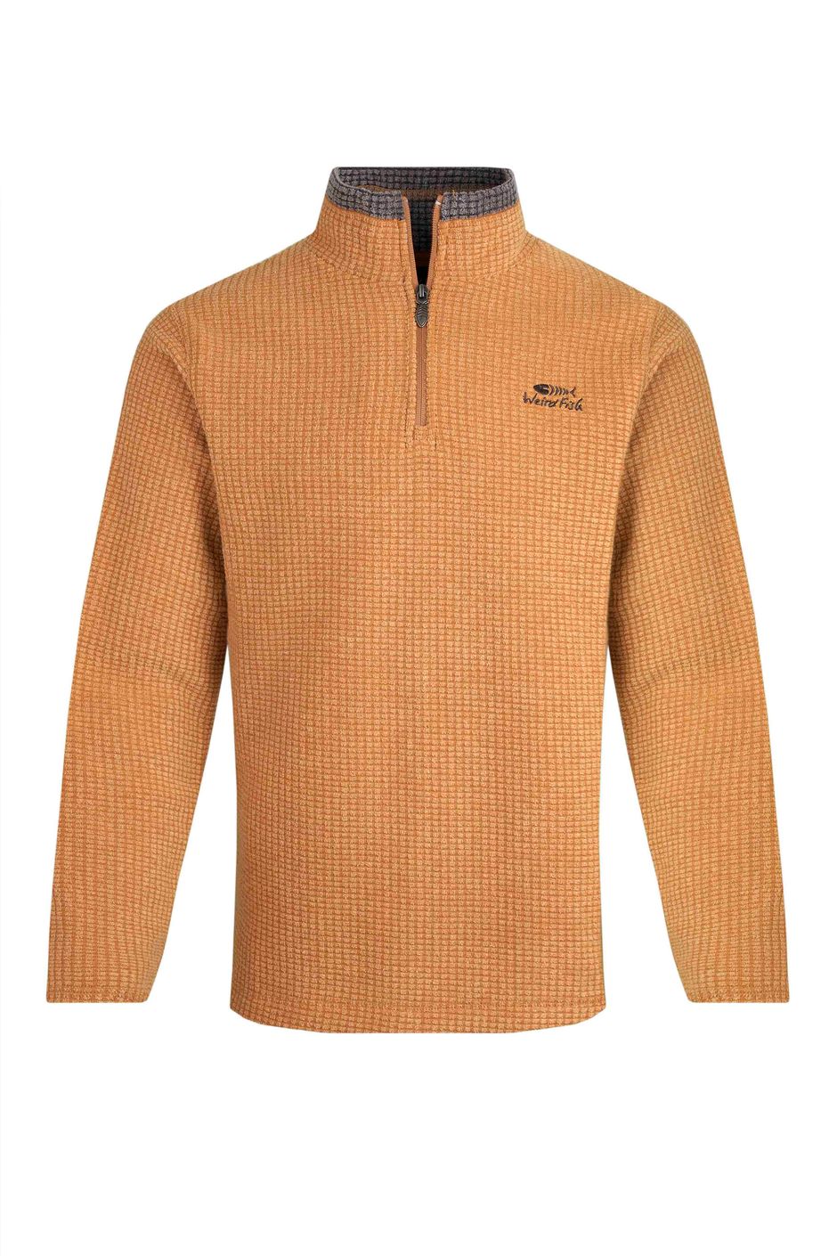 Newark Eco 1/4 Zip Grid Fleece Caramel