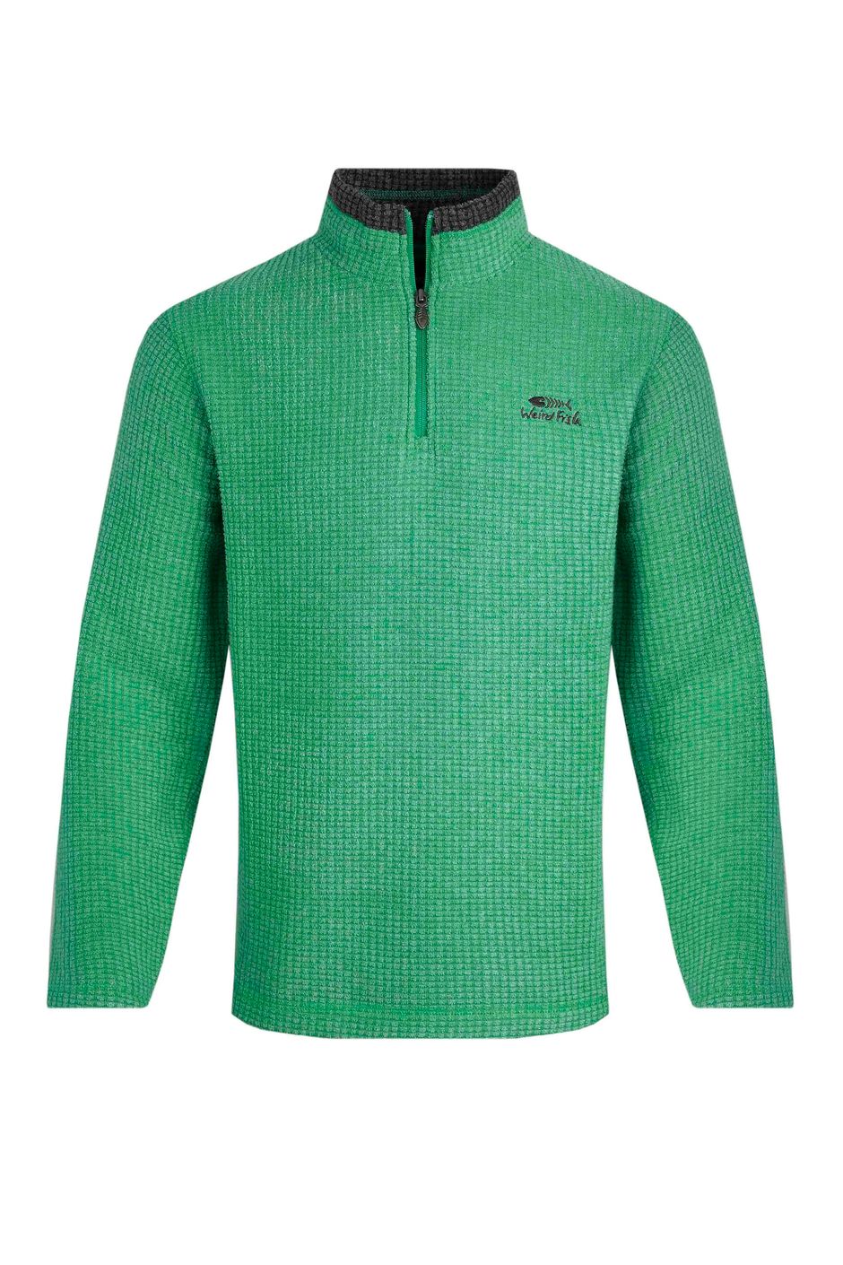 Newark Eco 1/4 Zip Grid Fleece Dark Green