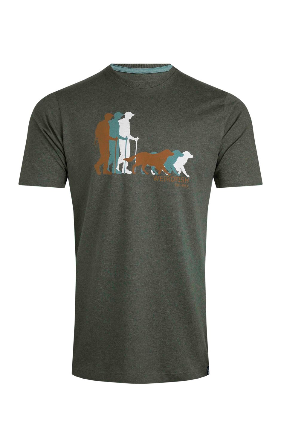 Man's Best Friend Eco Graphic TShirt Fir Green Weird Fish