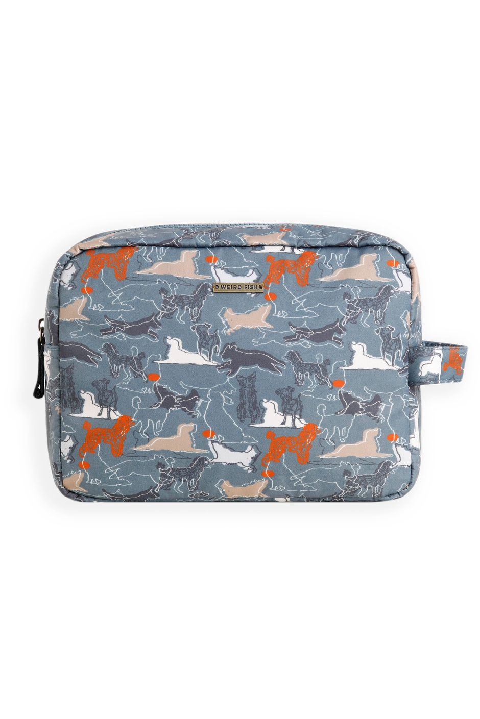 Janis Printed Nylon Washbag  Blue Mirage