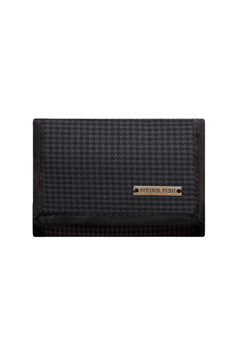 Gladstone Houndstooth Check Ripper Wallet  Charcoal