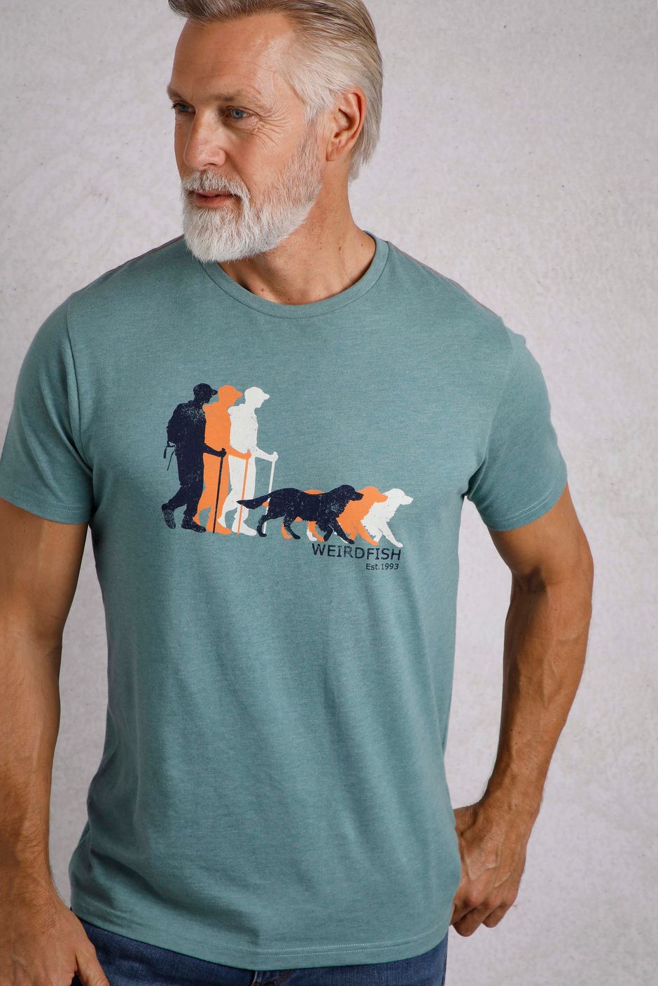 Man's Best Friend Eco Graphic T-Shirt Mineral Blue