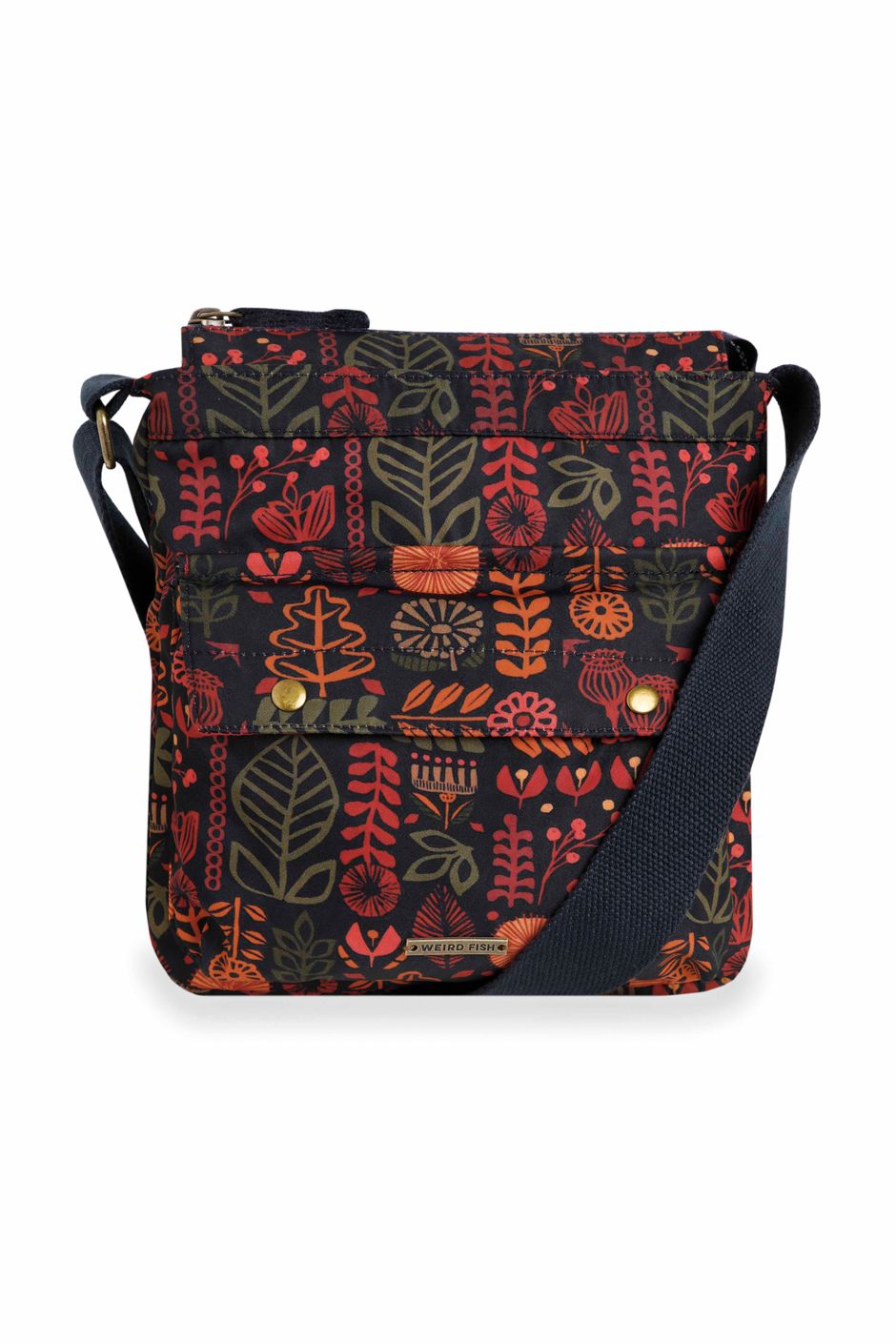 Kait Floral Print Cross Body Bag Navy