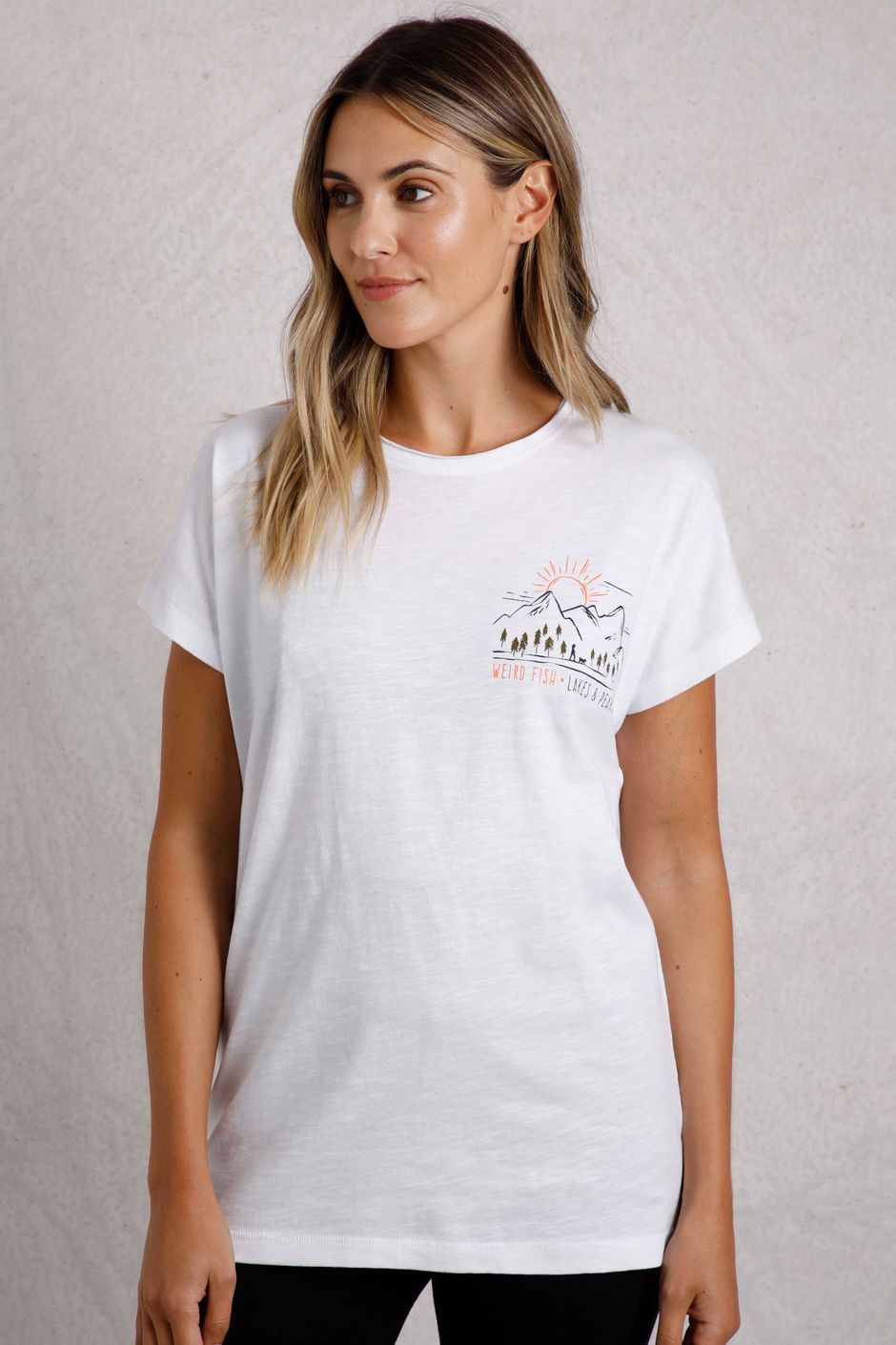 Wander Organic Cotton Graphic T-Shirt White