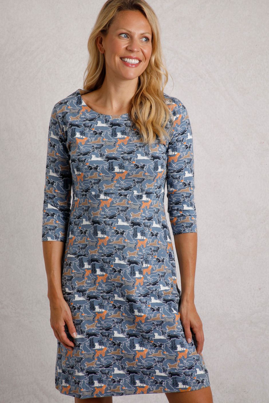 Starshine Organic Cotton Jersey Dress Blue Mirage