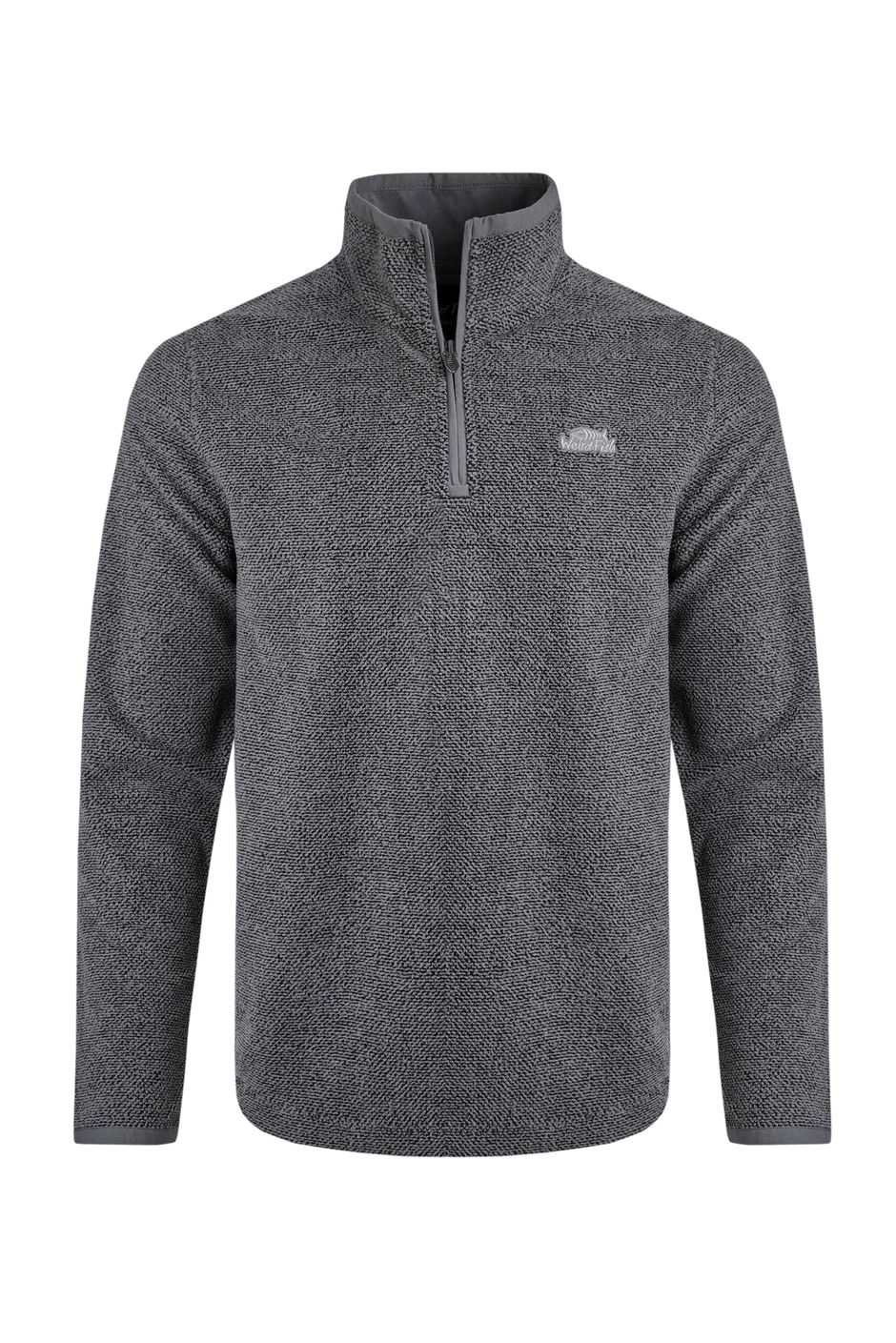 Errill Eco 1/4 Zip Textured Fleece Frost Grey