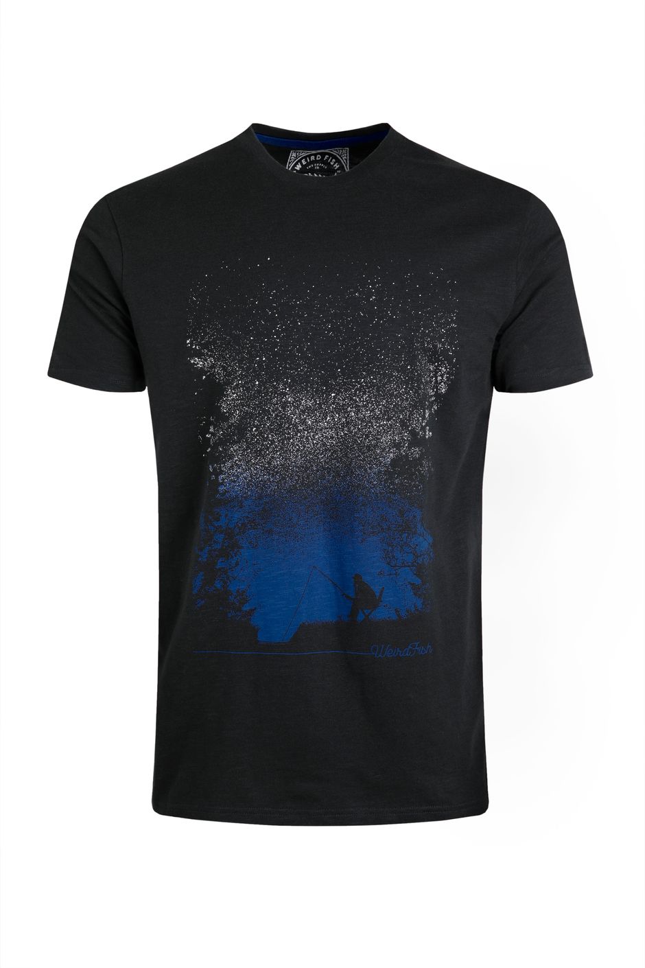 Dark Sky Organic Cotton Front Print T-Shirt Midnight