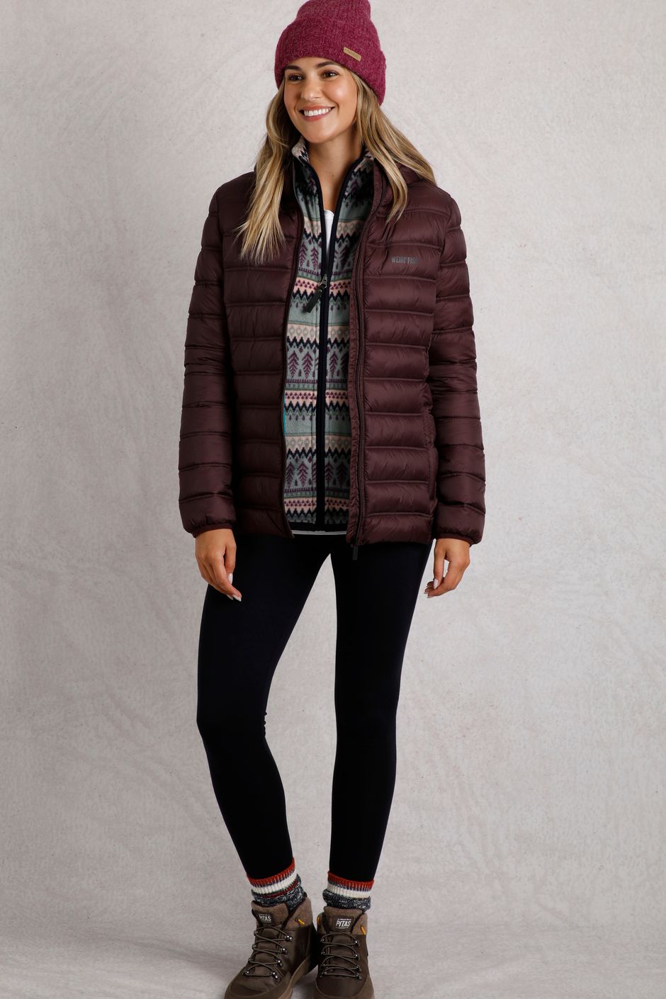 Eshka Lightweight Padded Jacket Mulled Wine