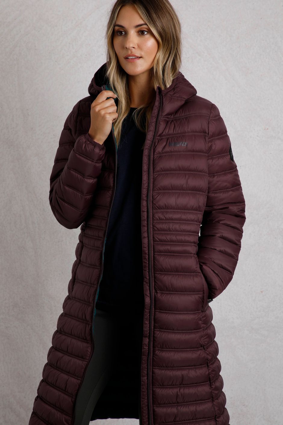 Ravinia Lightweight Padded Mid-Line Jacket Mulled Wine | Weird Fish