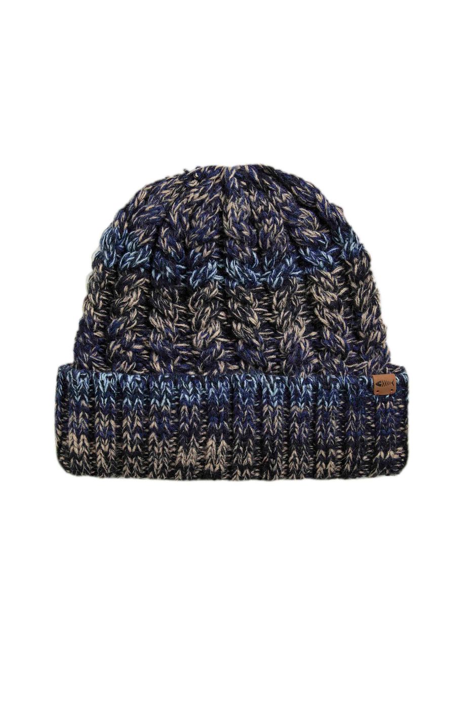 Exmouth Eco Knitted Beanie Hat Dark Blue