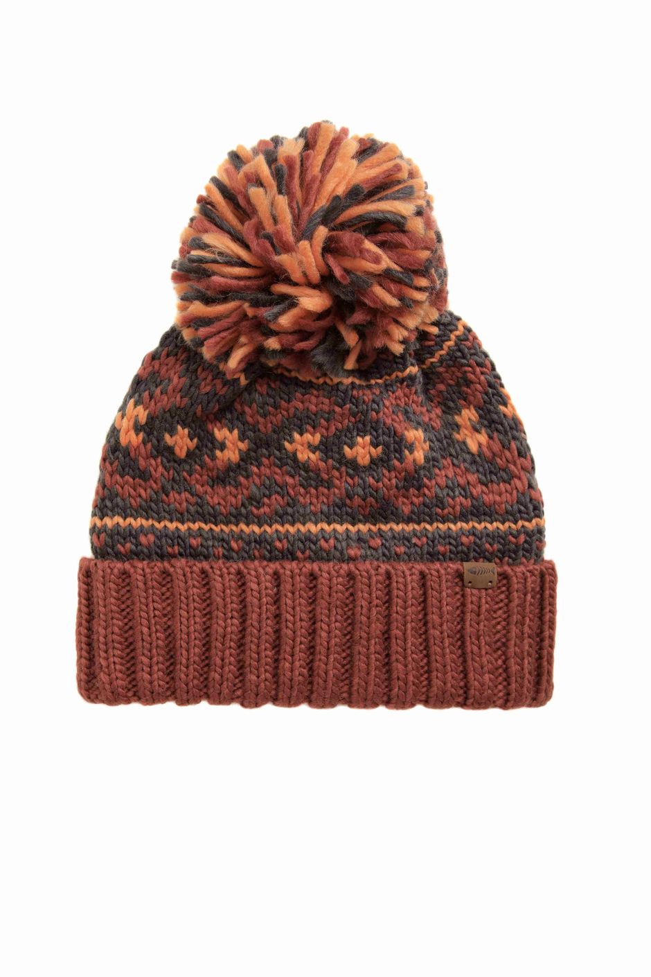 Scotsdale Eco Fair Isle Bobble Hat Nut