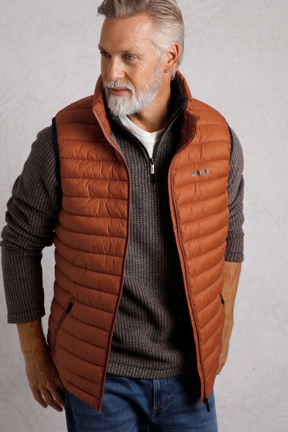 Langtree Lightweight Showerproof Padded Gilet Dark Rust