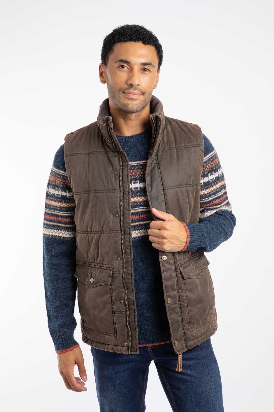 Dover Wadded Gilet Bark