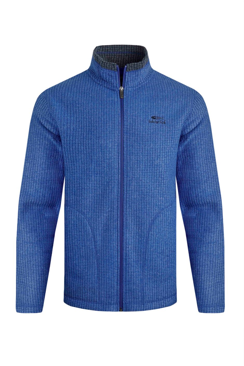 Shires Eco Full Zip Grid Fleece  Blue