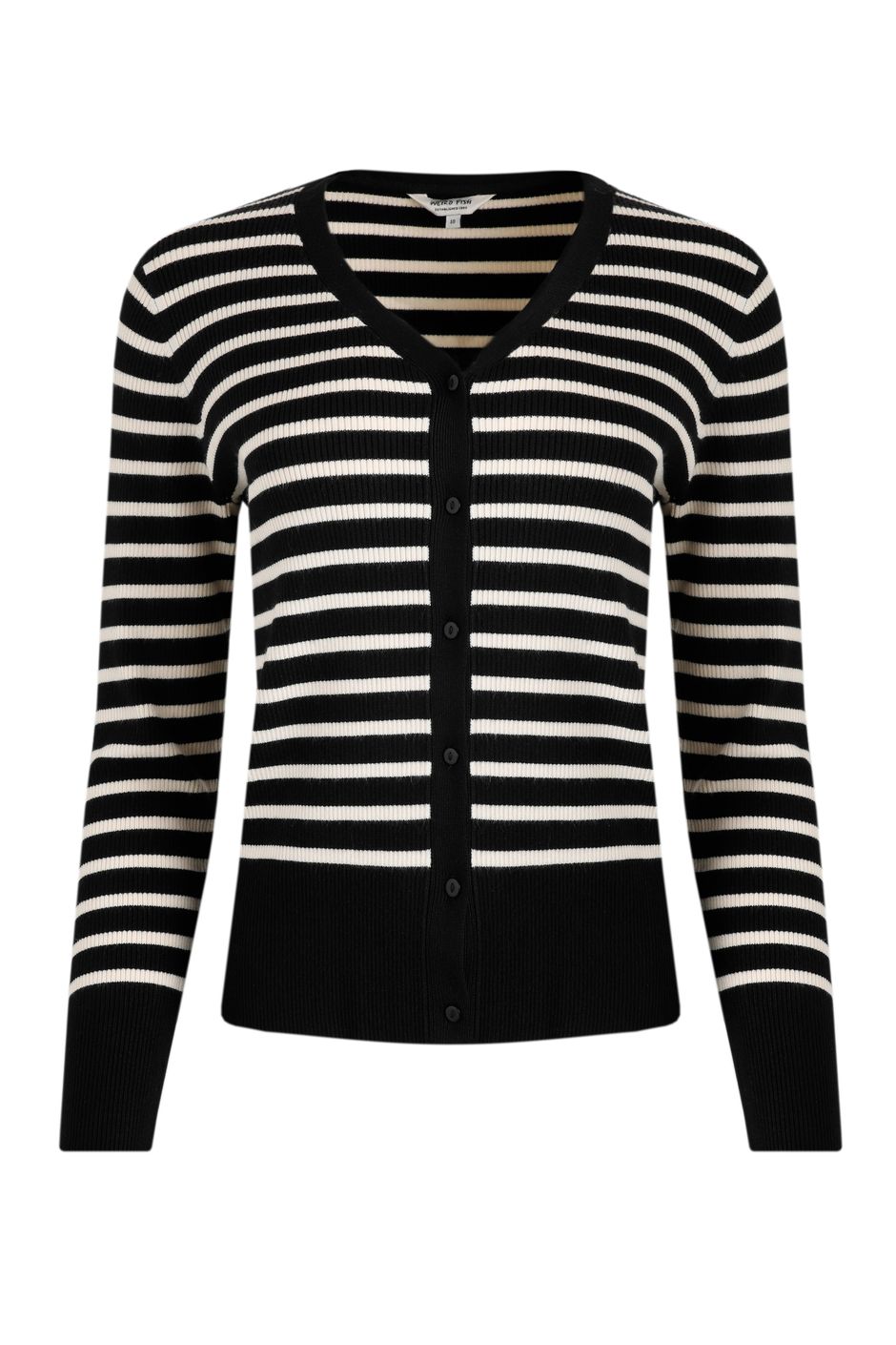 Ribbed Striped Cardigan