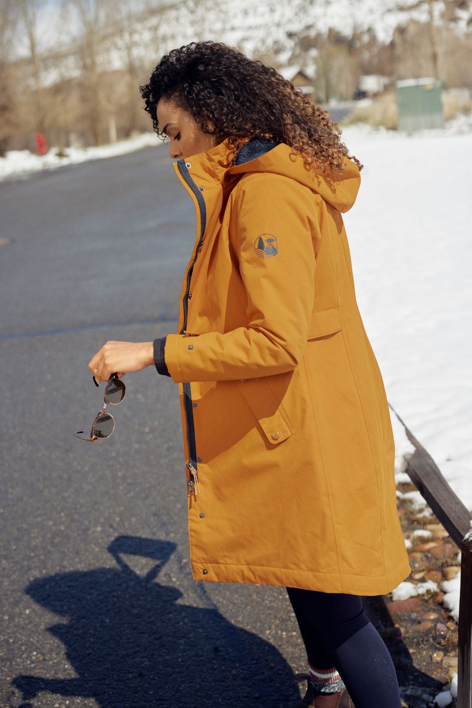 Kenzie Recycled Waterproof Coat  Mustard