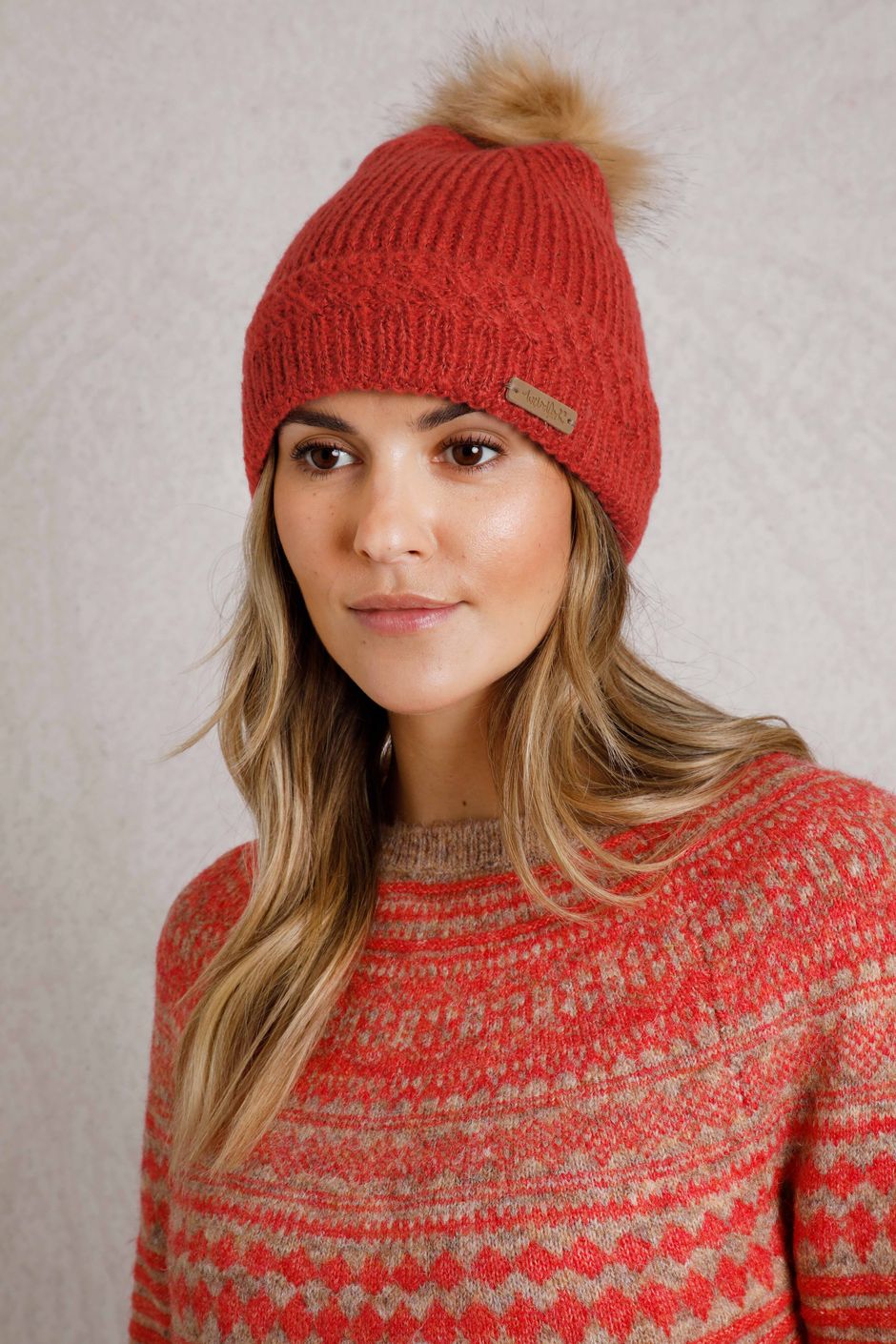 Tongass Eco Bobble Hat Paprika