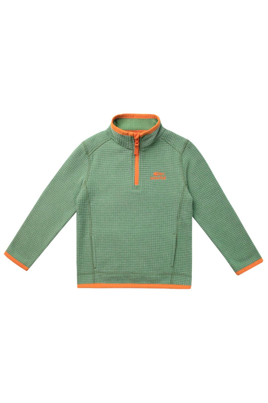 Archie Unisex Eco 1/4 Zip Grid Fleece Green | Weird Fish