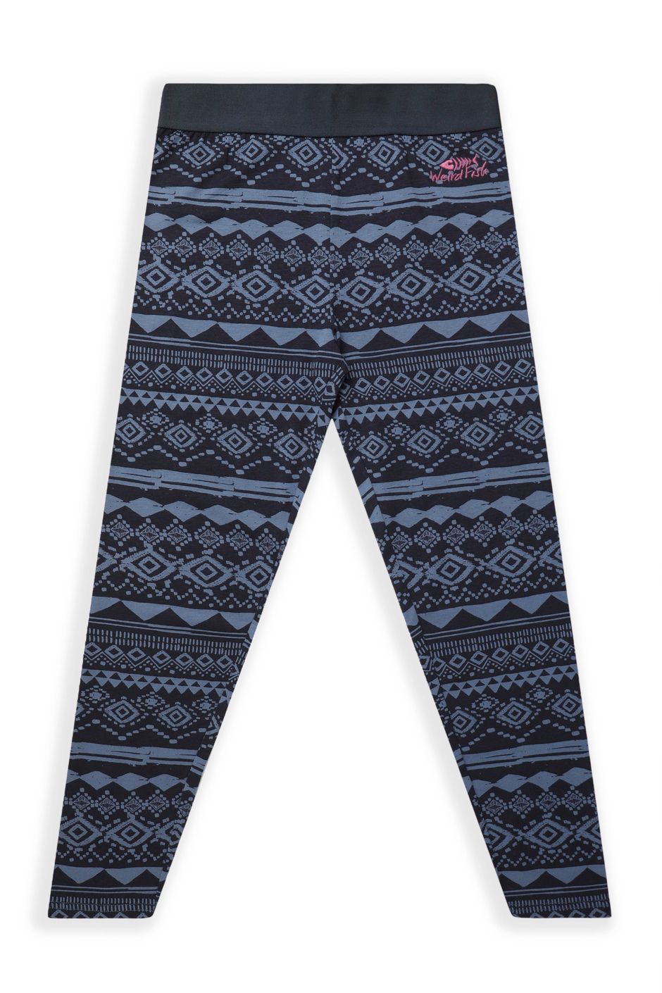 Livvy Girls Printed Leggings Mid Blue