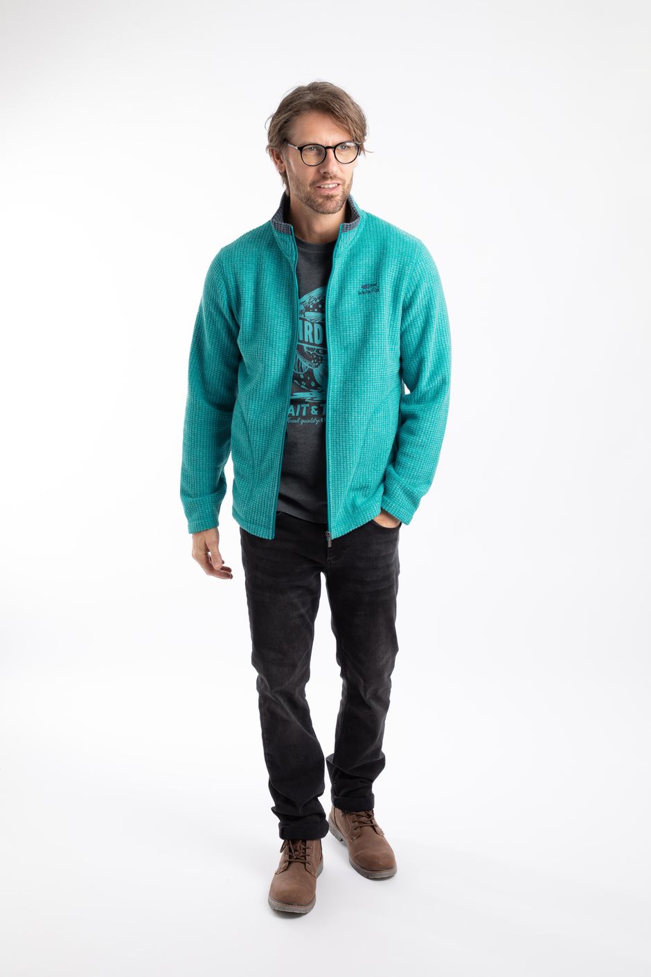 North Face Weird Fish Shires Full Zip Grid Fleece Navy Size XL | WhichOne Men's North Face