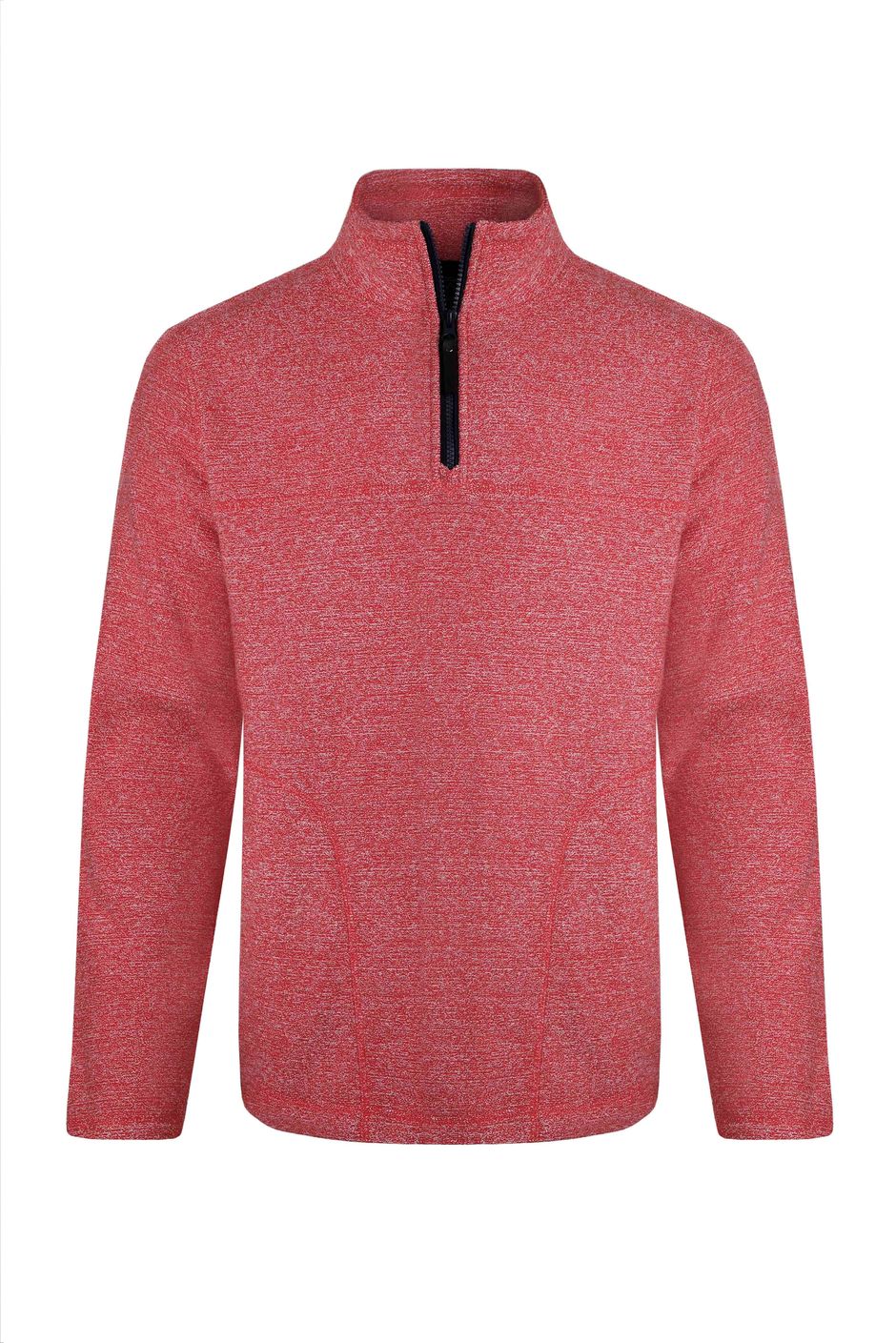 Laramie Eco 1/4 Zip Snow Marl Fleece Tango Red