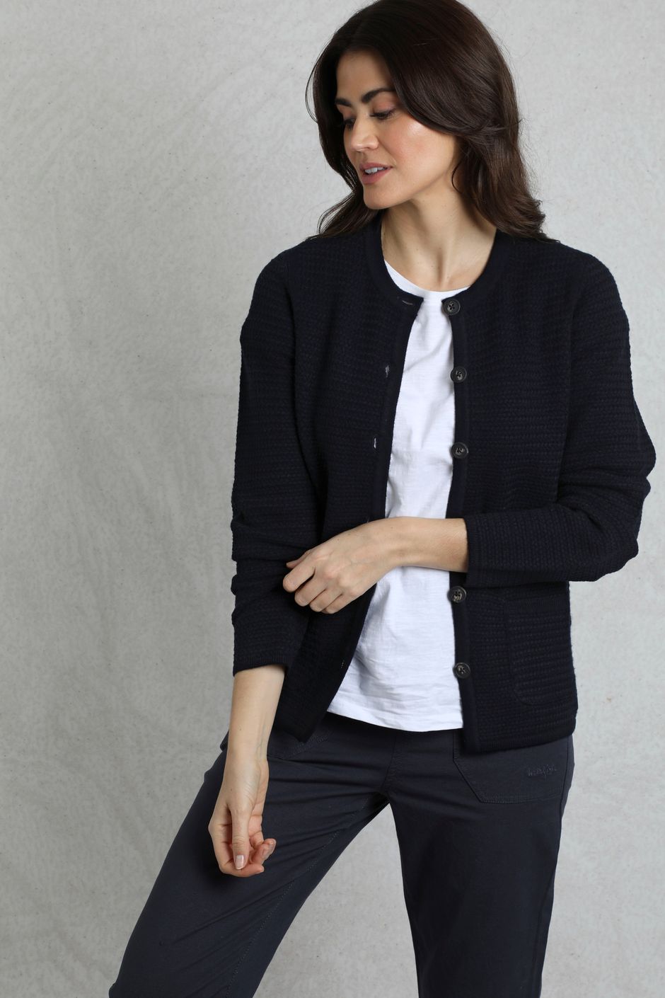 Hayley Knitted Cardigan Navy