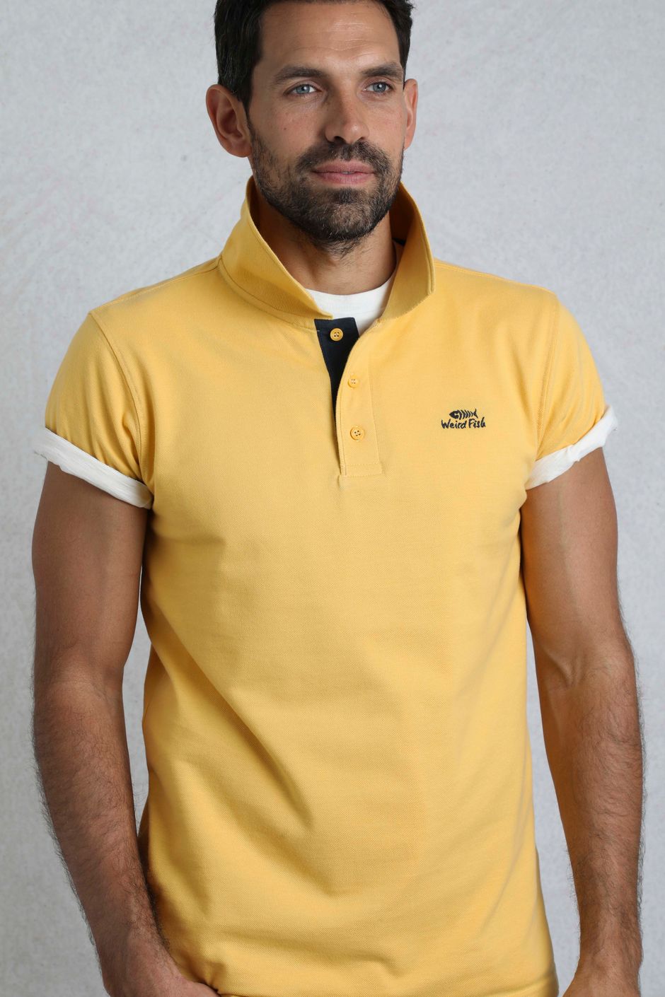 Miles Organic Cotton Pique Polo Lemon