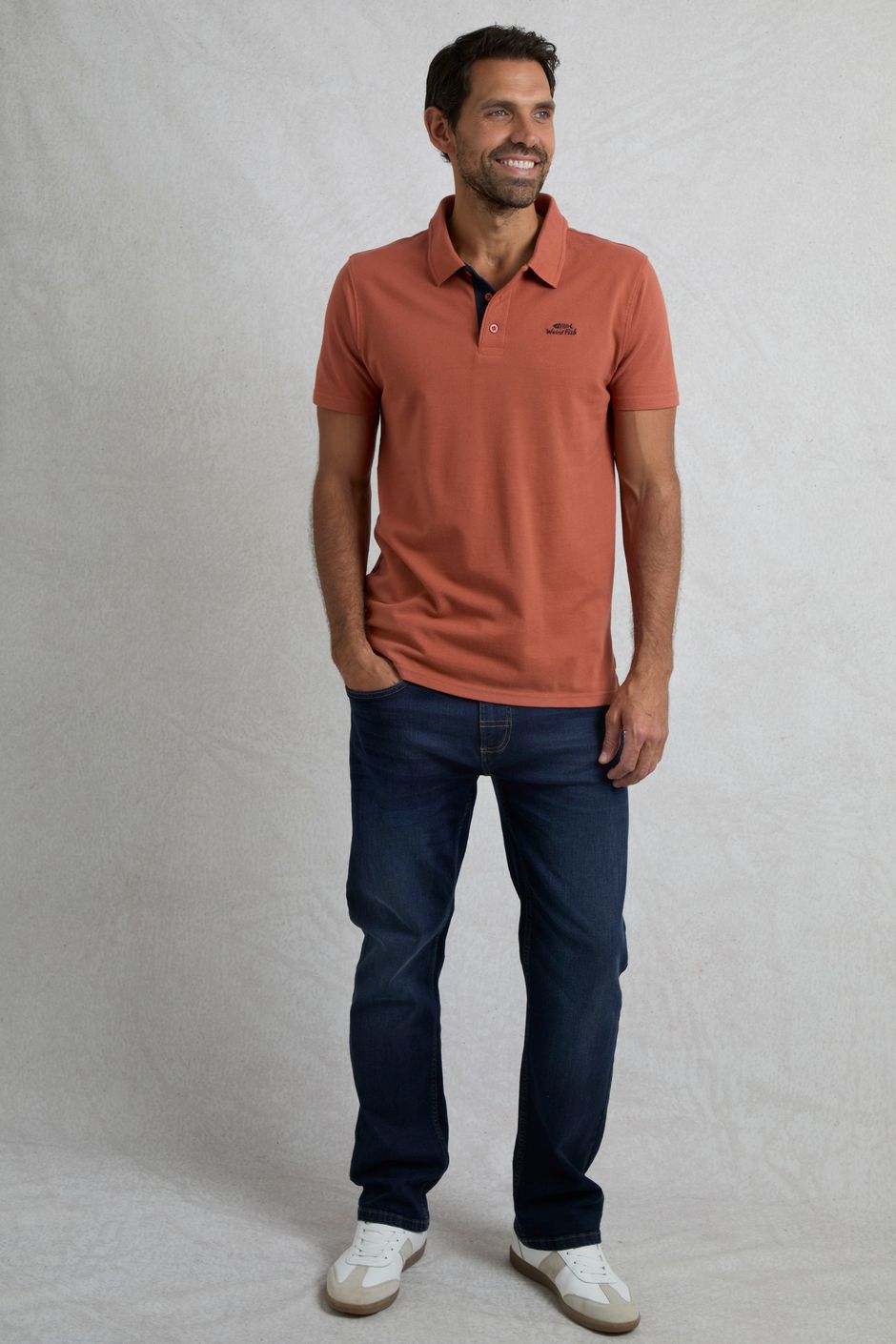 Miles Organic Cotton Pique Polo Baked Clay