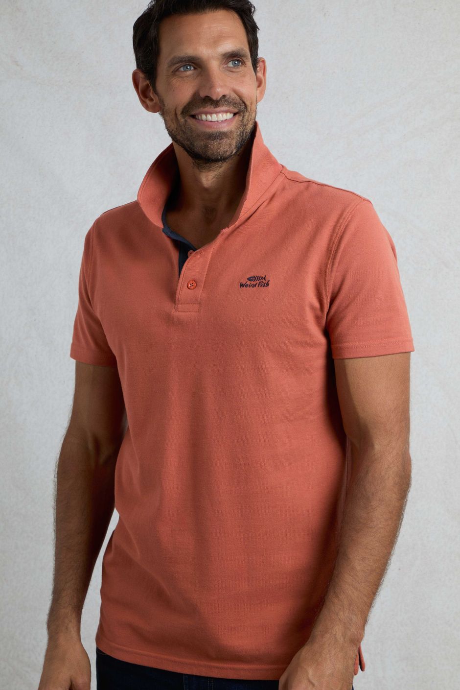 Miles Pique Polo Shirt Baked Clay
