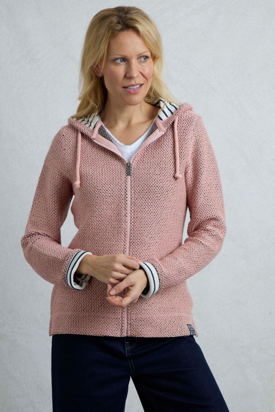 Chicoa Full Zip Eco Macaroni Hoodie Pink