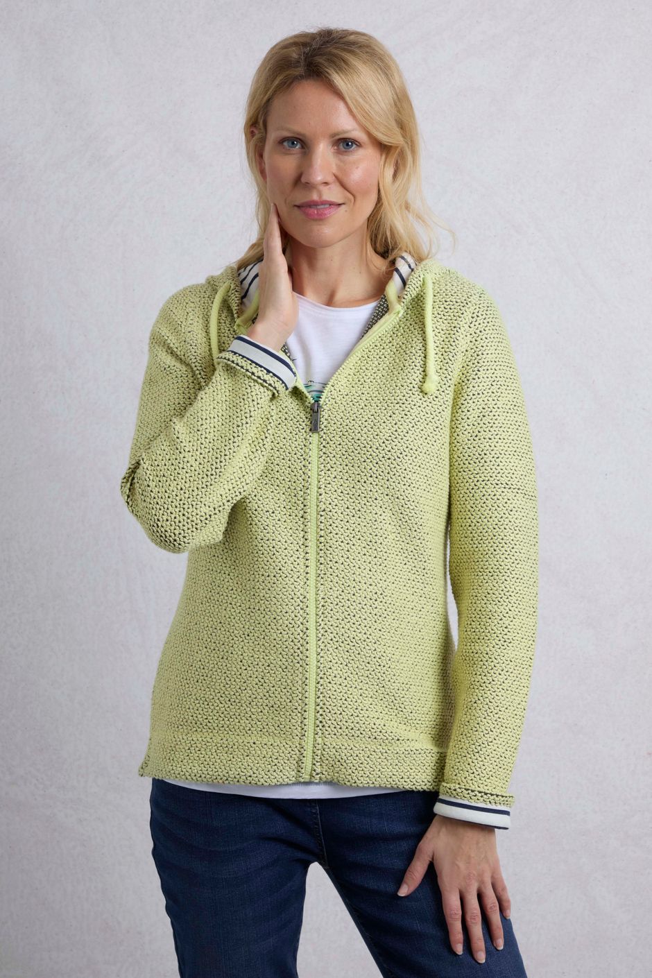 Chicoa Full Zip Eco Macaroni Hoodie Celery