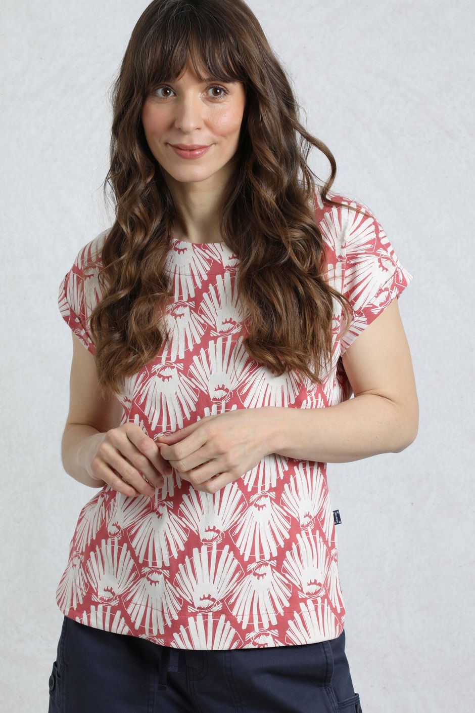 Thandi Organic Cotton Printed Jersey T-Shirt Desert Rose
