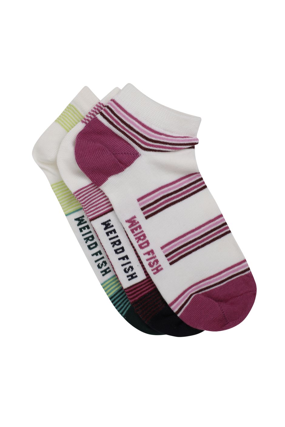 Loretta Trainer Socks 3 Pack Dark Raspberry