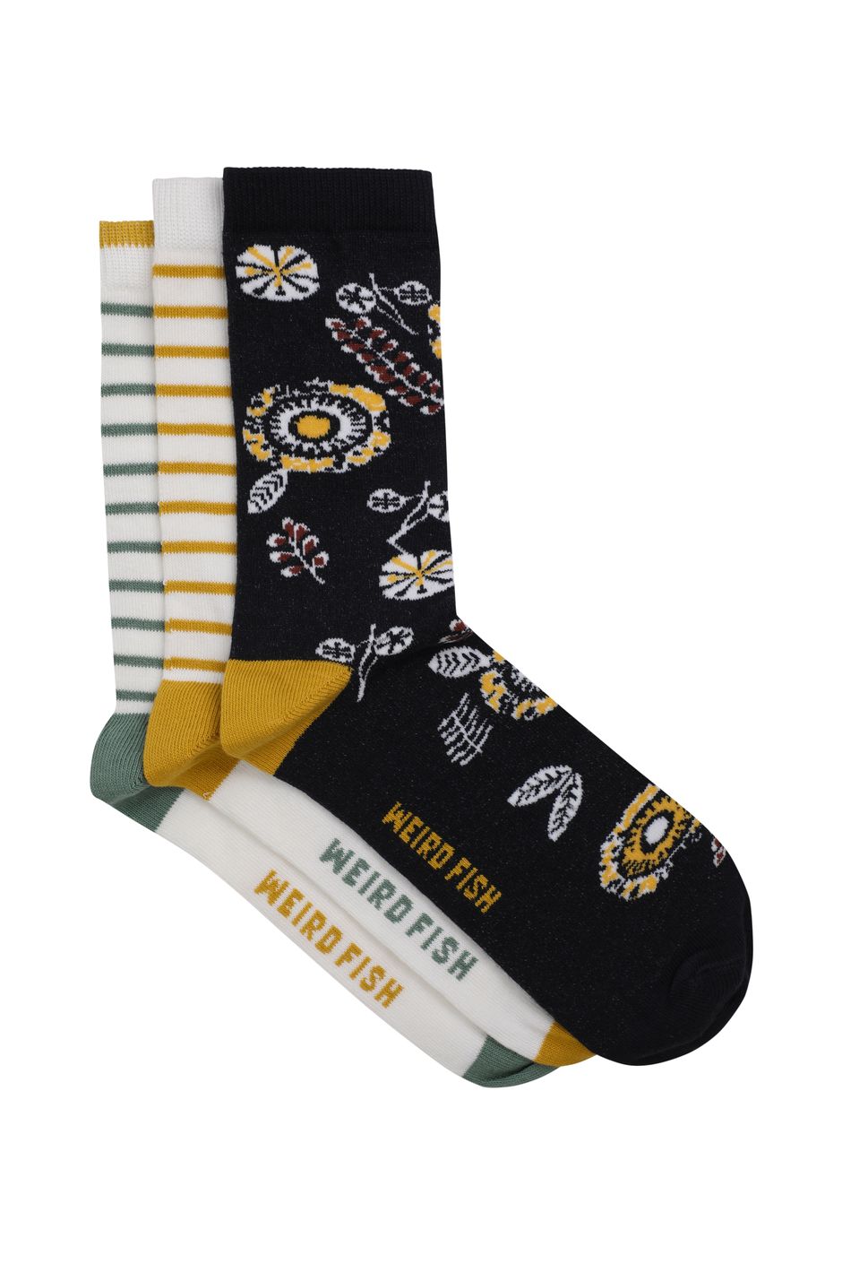 Parade Patterned Socks 3 Pack Deep Amber