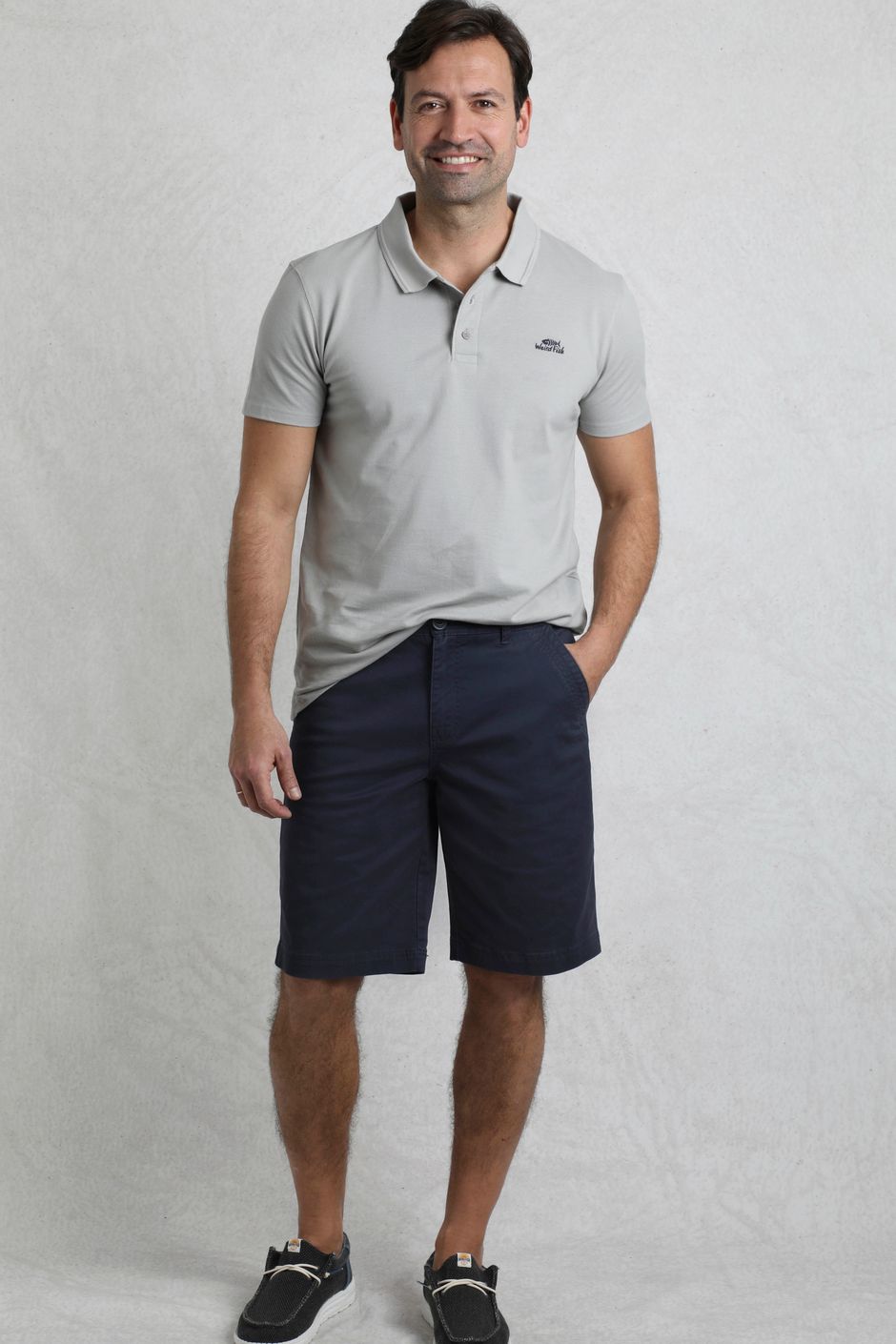 Rayburn Organic Cotton Flat Front Shorts  Navy