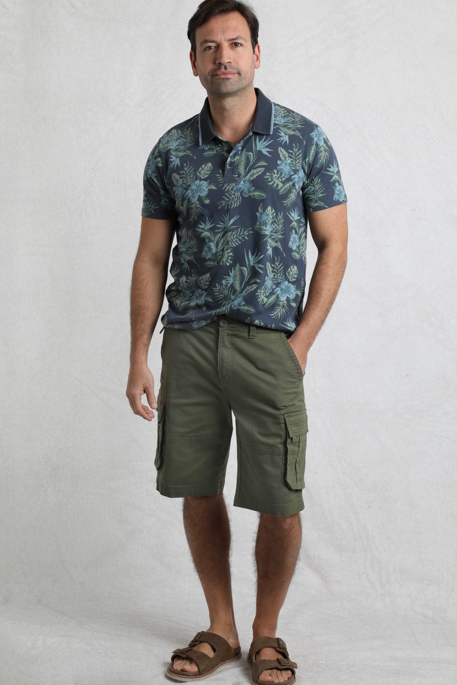 Rigney Cargo Shorts Dark Olive