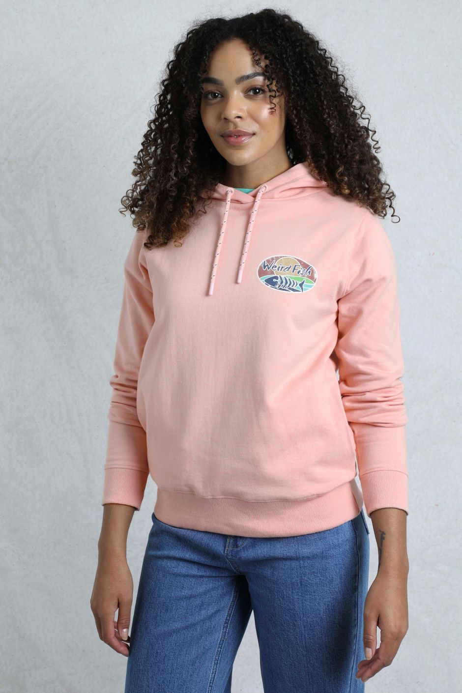 Kira Eco Back Print Popover Hoodie Dusty Rose